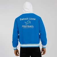 Men's Darius Rucker Collection by Fanatics Blue Detroit Lions Full-Snap Hoodie Jacket