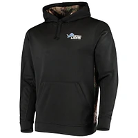 Men's Dunbrooke Black/Realtree Camo Detroit Lions Logo Ranger Pullover Hoodie