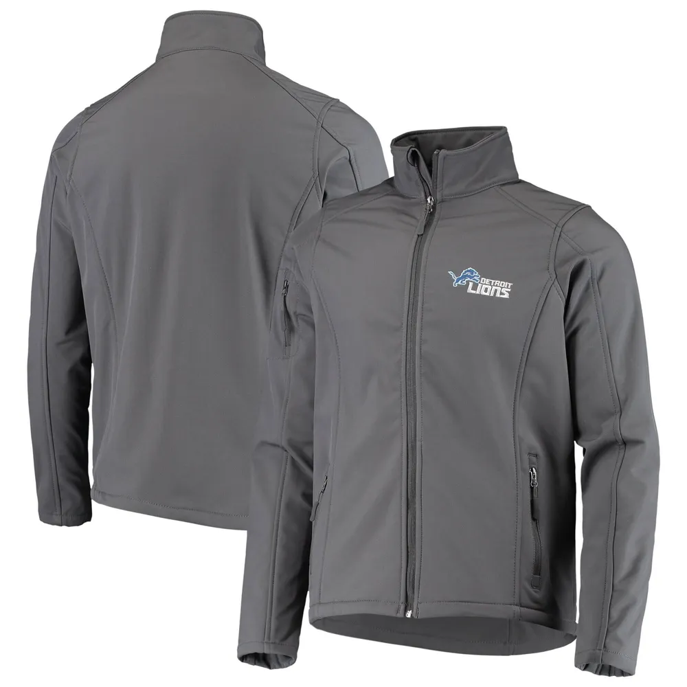 Detroit Lions Antigua Fortune Big & Tall Quarter-Zip Pullover Jacket -  Charcoal