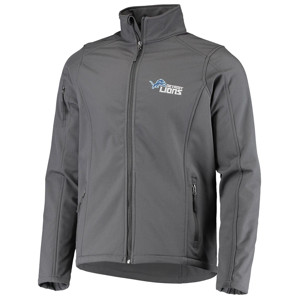 Men's Dunbrooke Charcoal Detroit Lions Sonoma Softshell Full-Zip Jacket