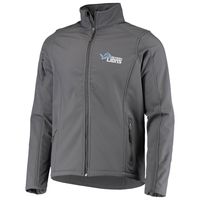 Men's Dunbrooke Charcoal Detroit Lions Sonoma Softshell Full-Zip Jacket