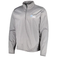 Men's Dunbrooke Heather Gray Detroit Lions All-Star Tech Quarter-Zip Top