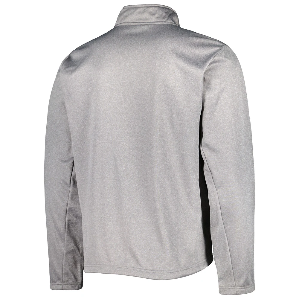 Men's Dunbrooke Heather Gray Detroit Lions All-Star Tech Quarter-Zip Top