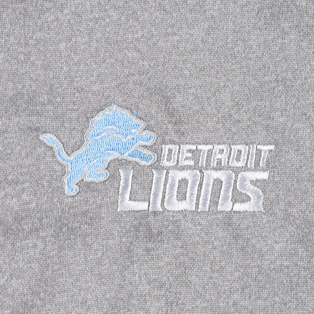 Men's Dunbrooke Heather Gray Detroit Lions All-Star Tech Quarter-Zip Top