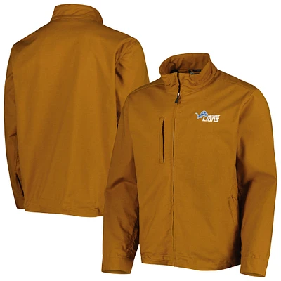 Men's Dunbrooke Tan Detroit Lions Journey Workwear Tri-Blend Full-Zip Jacket