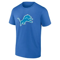 Men's Fanatics Aidan Hutchinson Blue Detroit Lions Player Icon Name & Number T-Shirt