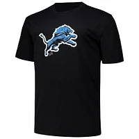 Men's Fanatics Black Detroit Lions Big & Tall Midnight Mascot T-Shirt