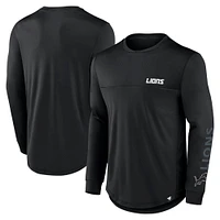 T-shirt à manches longues Fanatics Black Detroit Lions Blackout pour homme