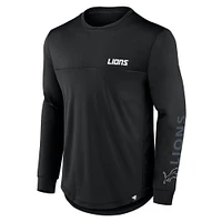 T-shirt à manches longues Fanatics Black Detroit Lions Blackout pour homme
