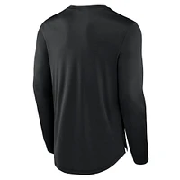 T-shirt à manches longues Fanatics Black Detroit Lions Blackout pour homme