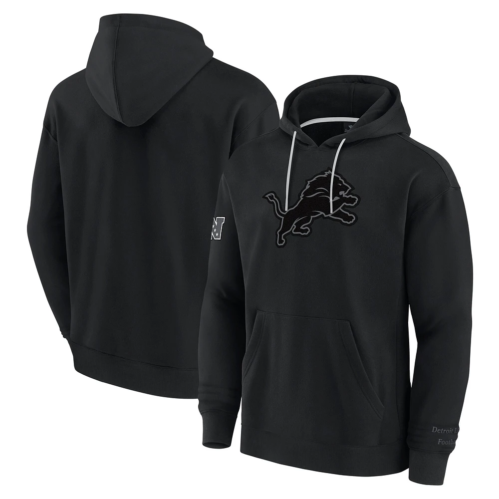 Men's Fanatics Black Detroit Lions Elements Pace Pullover Hoodie