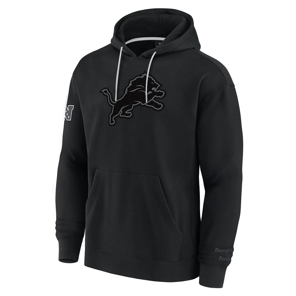 Men's Fanatics Black Detroit Lions Elements Pace Pullover Hoodie