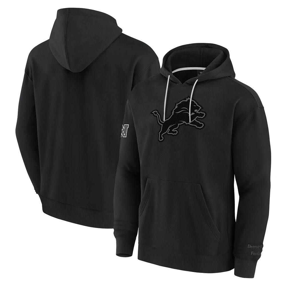 Men's Fanatics Black Detroit Lions Elements Pace Pullover Hoodie