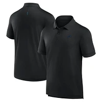 Polo noir Fanatics pour homme avec logo Front Office Move des Detroit Lions