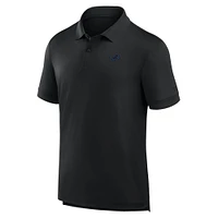 Polo noir Fanatics pour homme avec logo Front Office Move des Detroit Lions