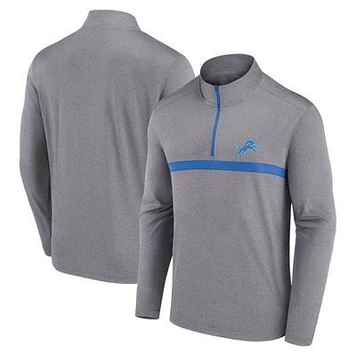 Men's Fanatics  Blue Detroit Lions Head-to-Head Quarter-Zip Top