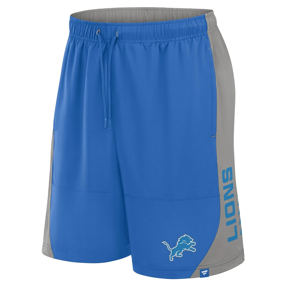 Men's Fanatics Blue Detroit Lions No Defense Shorts