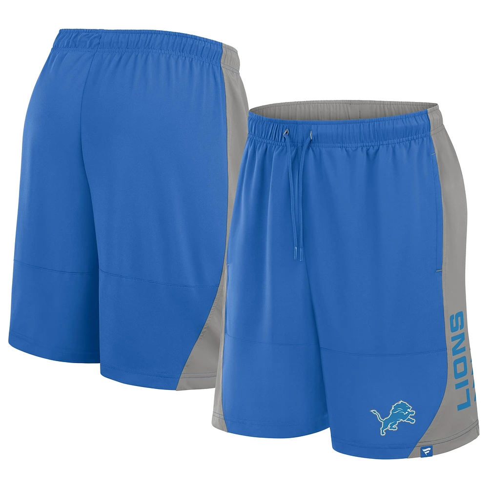 Men's Fanatics Blue Detroit Lions No Defense Shorts