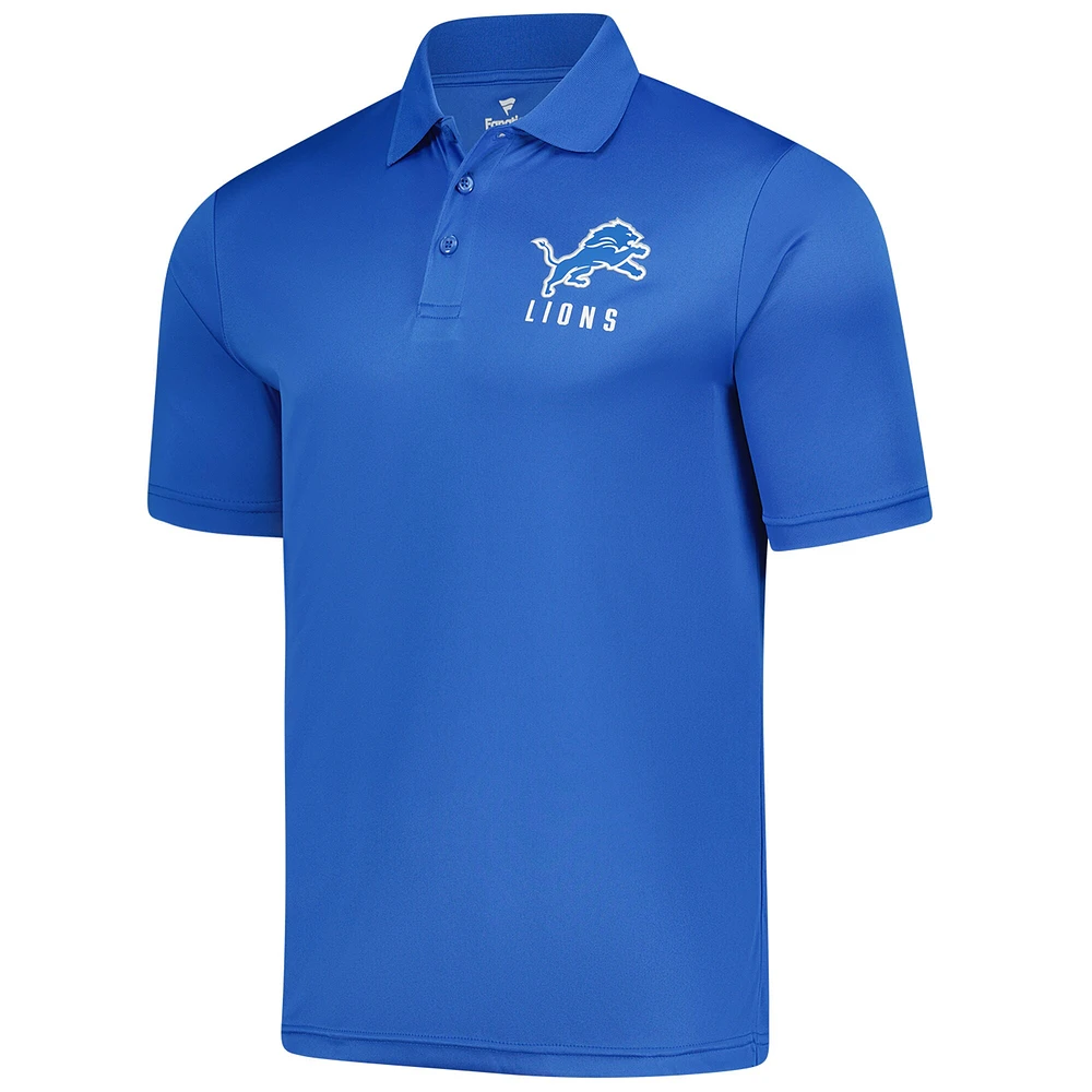Men's Fanatics  Blue Detroit Lions Polo