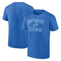 T-shirt Fanatics bleu pour homme avec arche de la victoire des Lions Detroit