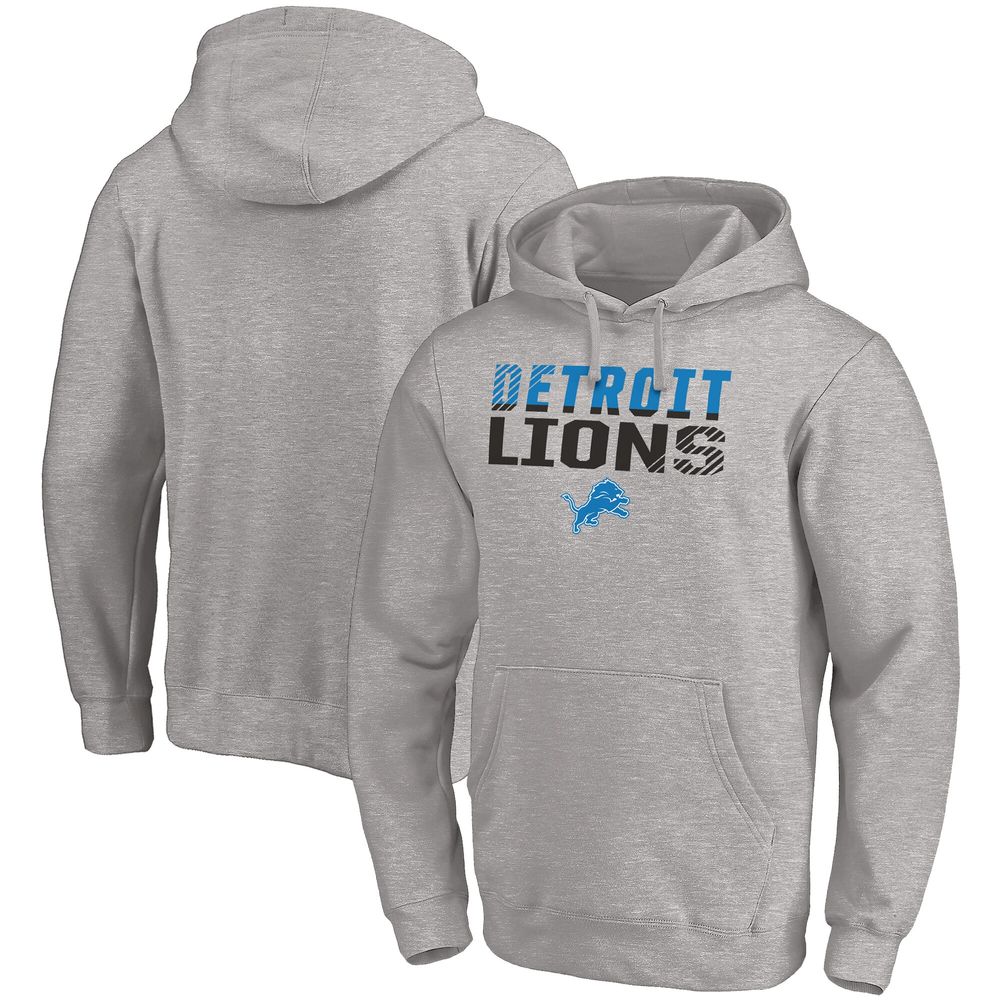 Men's Fanatics Branded Gray Detroit Lions Rally On Transitional Pullover  Hoodie with Face Covering