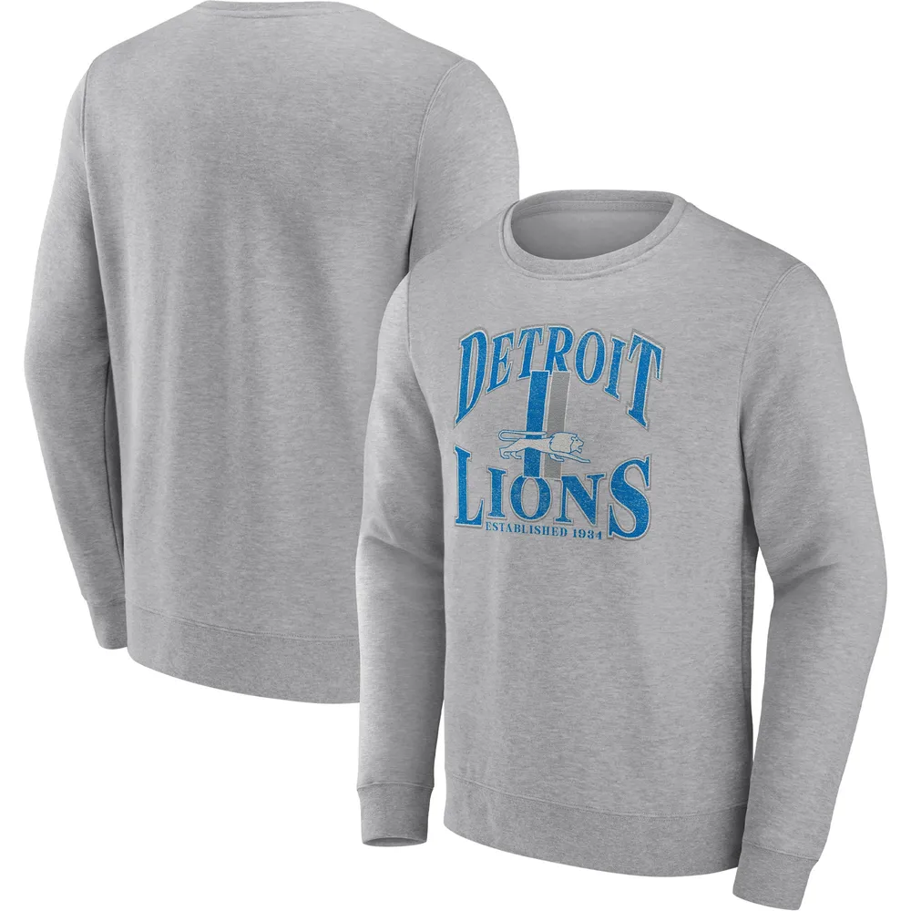 Lids Detroit Lions Fanatics Branded Playability Pullover Sweatshirt -  Heather Gray