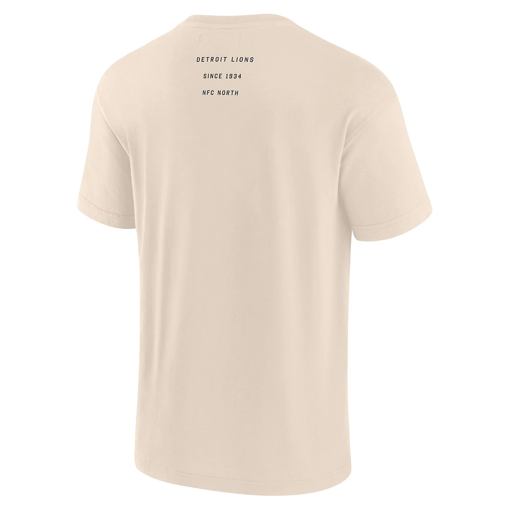 Men's Fanatics Cream Detroit Lions Elements Weathered Tonal Future Ground T-Shirt