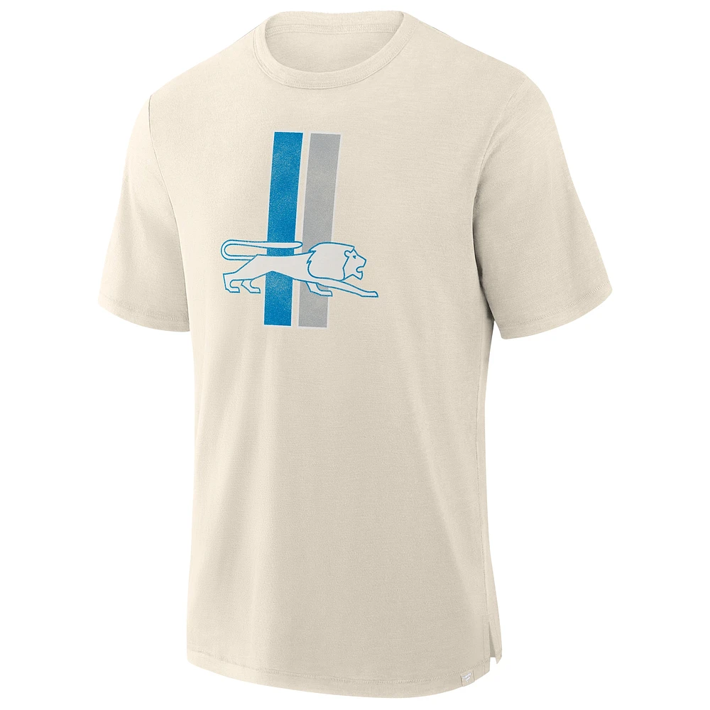 Men's Fanatics  Cream Detroit Lions Slub T-Shirt