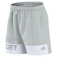 Short Fanatics gris Detroit Lions Elements pour hommes