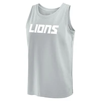 Men's Fanatics Gray Detroit Lions Elements Tank Top