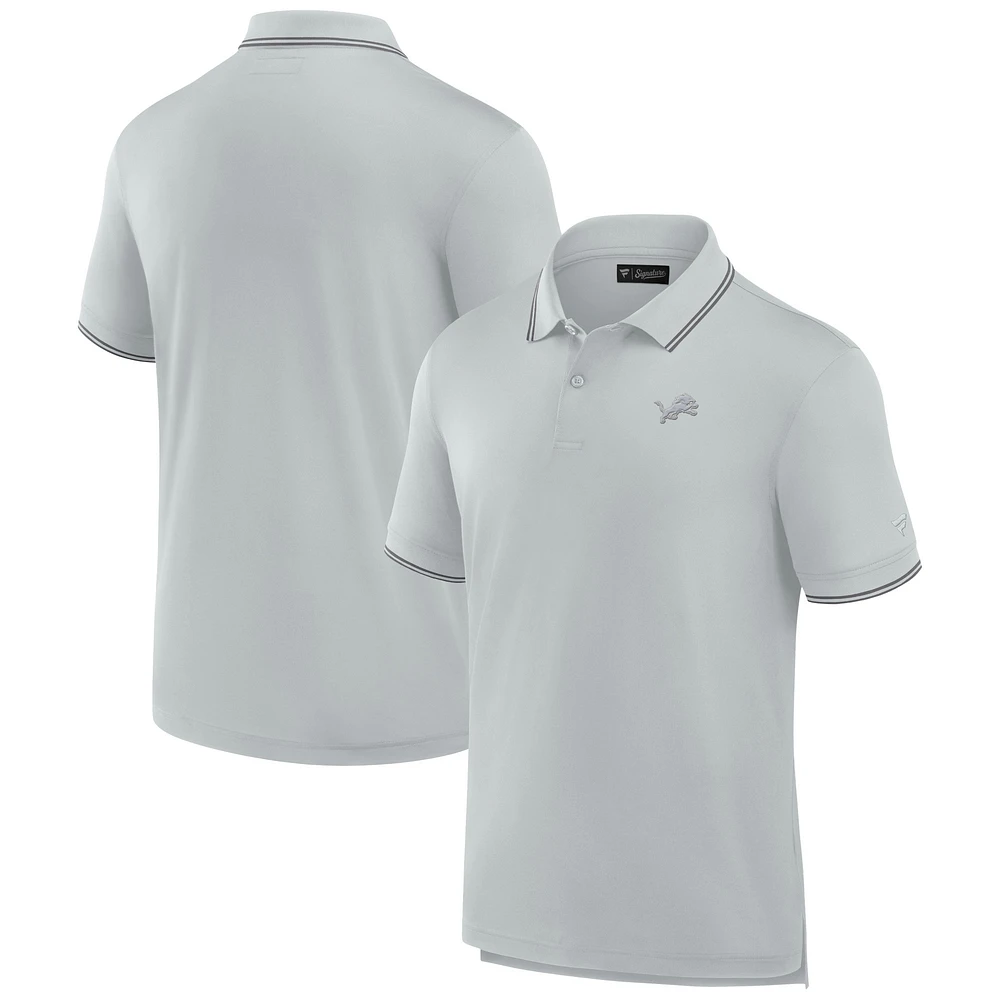 Men's Fanatics Gray Detroit Lions Front Office Pique Polo