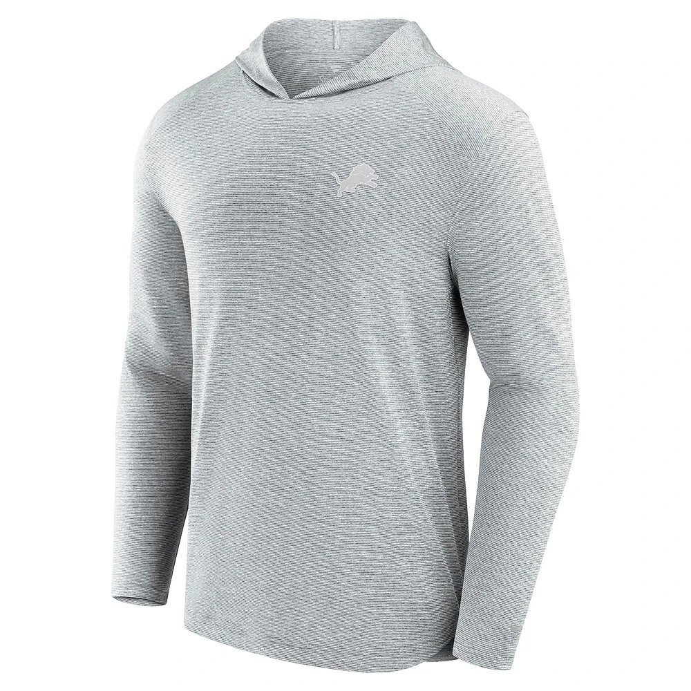 Men's Fanatics Gray Detroit Lions Front Office Tech Lightweight Hoodie T-Shirt