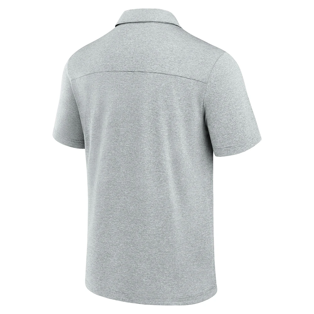 Polo technique pour hommes Fanatics gris Detroit Lions Front Office Tech