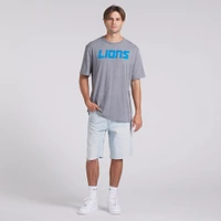 Men's Fanatics  Heather Gray Detroit Lions Tri-Blend T-Shirt