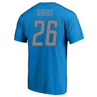Men's Fanatics Jahmyr Gibbs Blue Detroit Lions Big & Tall Player Name Number T-Shirt