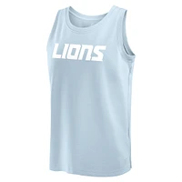 Men's Fanatics Light Blue Detroit Lions Elements Tank Top