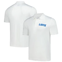 Polo Fanatics blanc pour homme des Detroit Lions