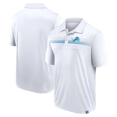 Men's Fanatics White Detroit Lions Victory For Us Interlock Polo