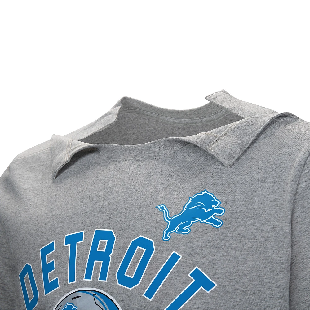 T-shirt adaptatif gris Detroit Lions Tackle pour hommes