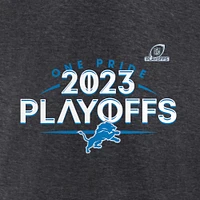 Men's  Heather Charcoal Detroit Lions 2023 NFL Playoffs T-Shirt