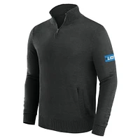 Pull zippé à quart de tour Detroit Lions J. Palmer pour homme, noir