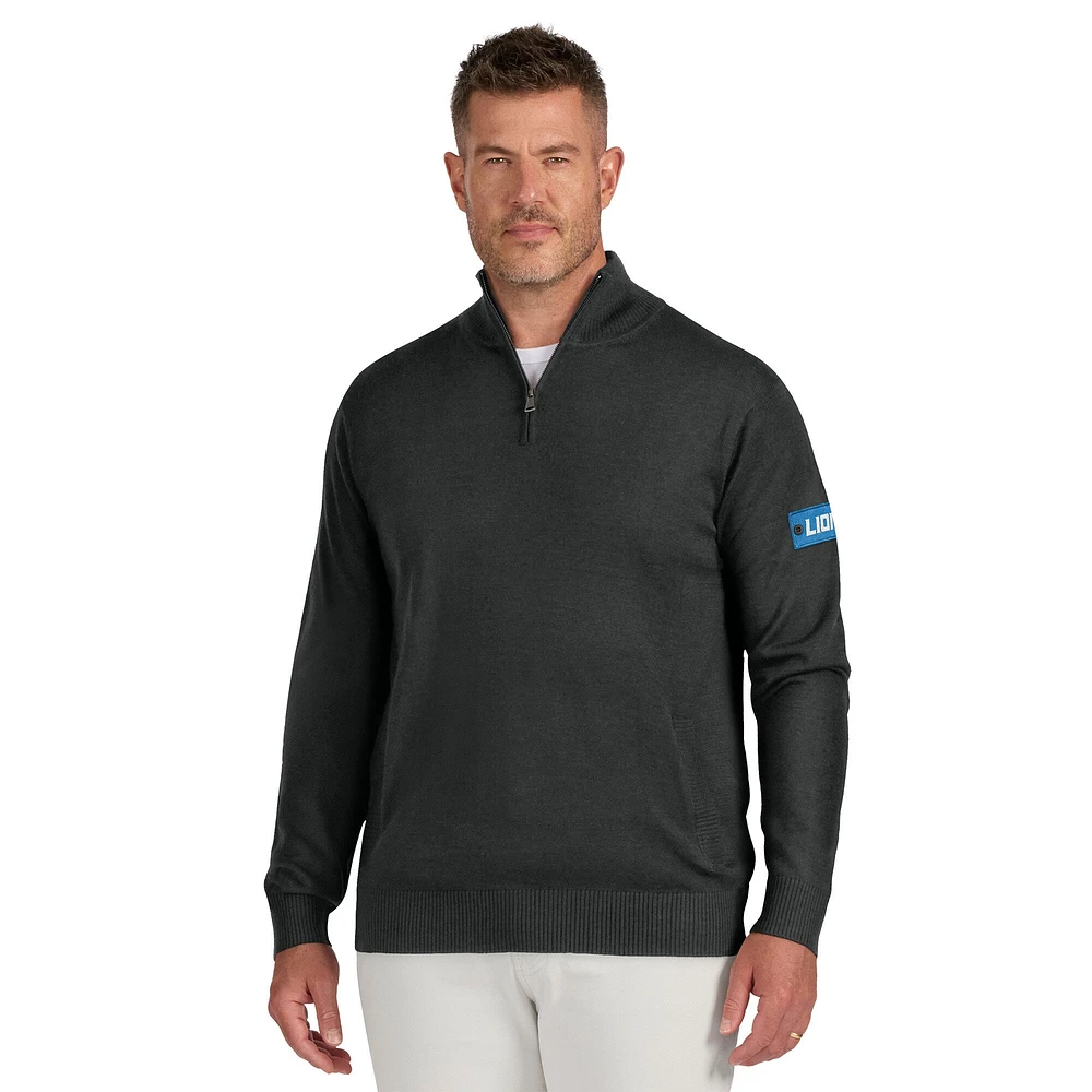Pull zippé à quart de tour Detroit Lions J. Palmer pour homme, noir