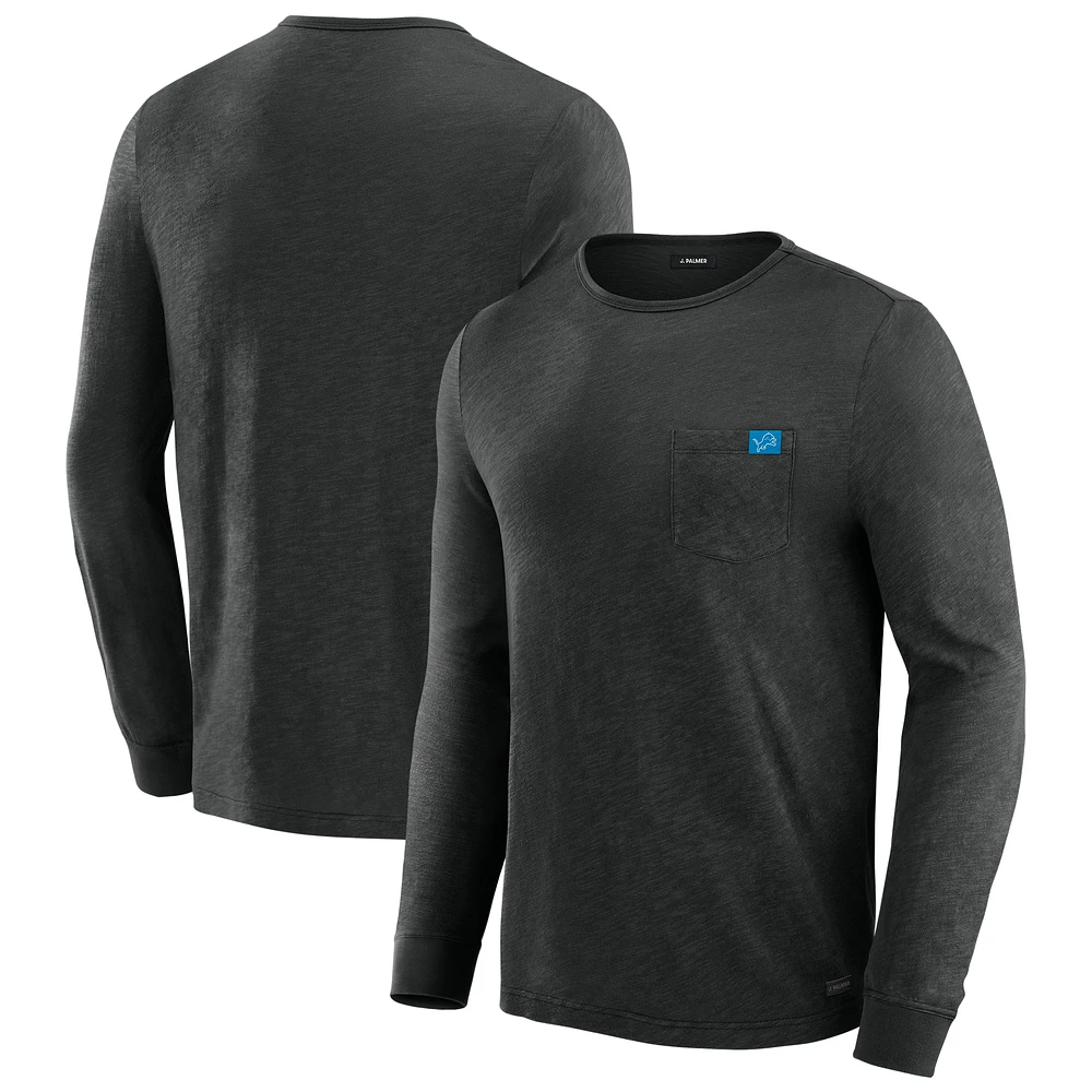 Men's J. Palmer Black Detroit Lions In-The-Pocket Long Sleeve T-Shirt