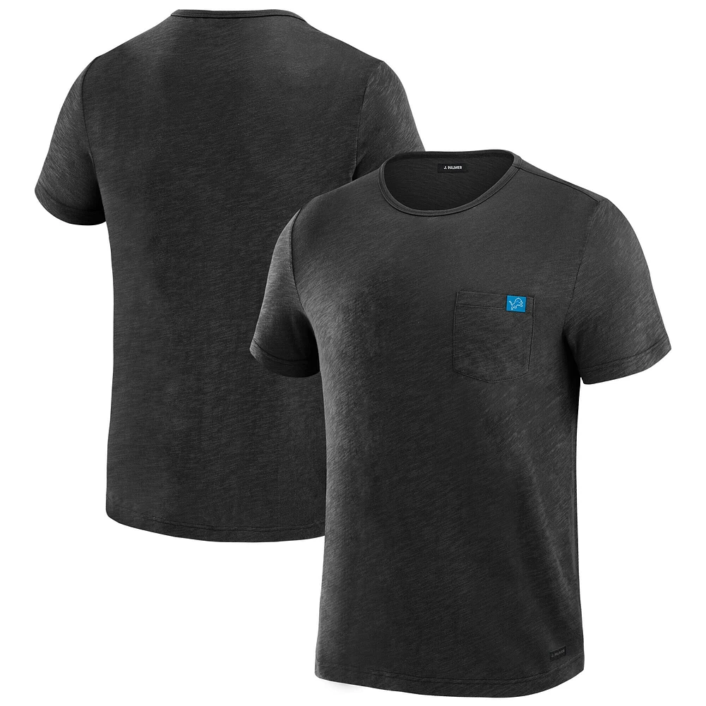 T-shirt à poche pour homme J. Palmer Black Detroit Lions