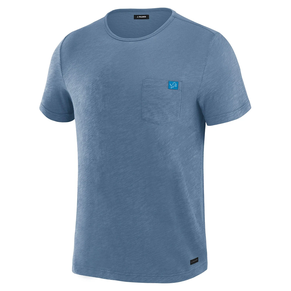 T-shirt à poche bleu J. Palmer pour homme des Lions de Détroit