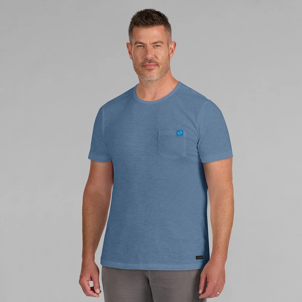 T-shirt à poche bleu J. Palmer pour homme des Lions de Détroit