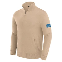 Pull zippé à quart de tour Detroit Lions couleur marron J. Palmer pour homme