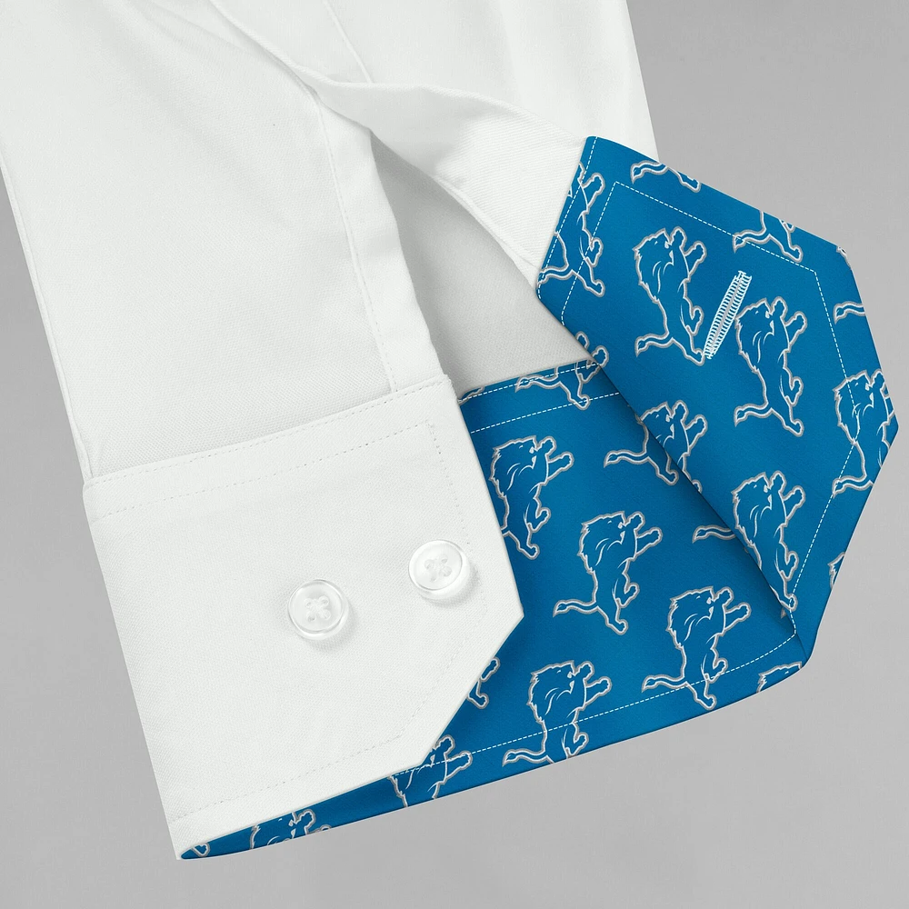 Men's J. Palmer White Detroit Lions Man-In-Motion Long Sleeve Button-Up Dress Shirt