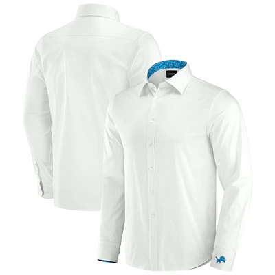 Men's J. Palmer White Detroit Lions Man-In-Motion Long Sleeve Button-Up Dress Shirt