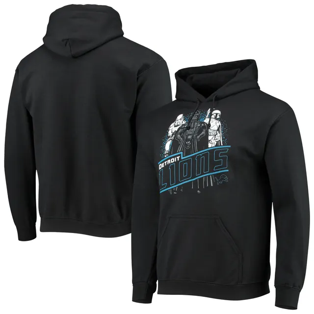 Women's Junk Food Black Detroit Lions Fleece Full-Zip Hoodie